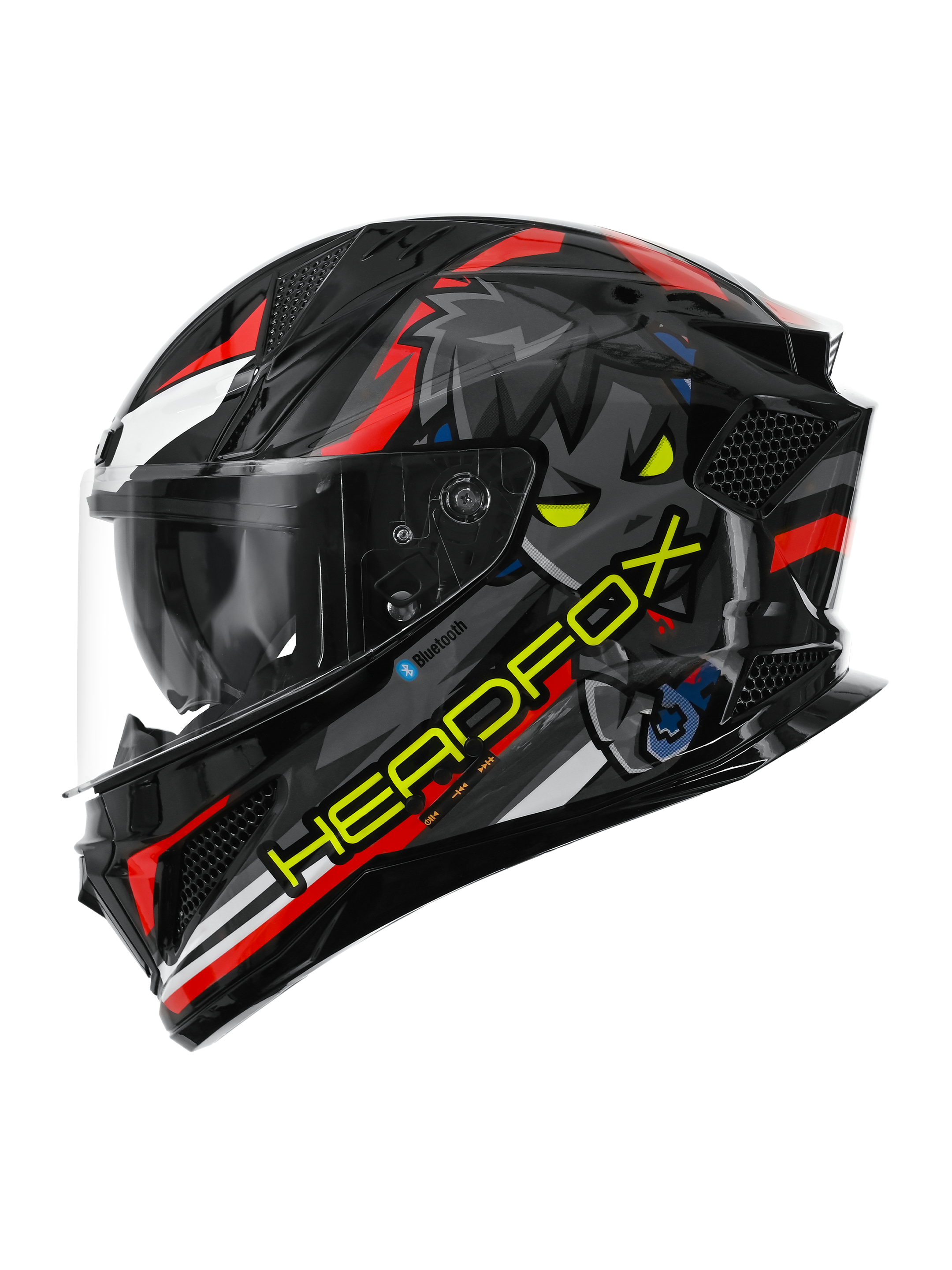 HeadFox Shady Full Face Bluetooth Helmet with Voice Assistant