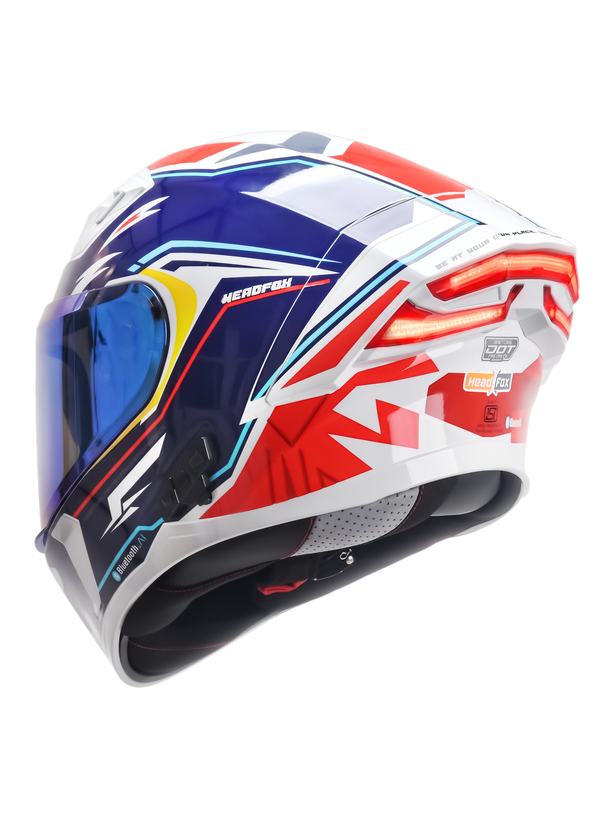 Tarmac Phantom Smart Bluetooth Full Face Helmet For Bike DOT & ISI Certified