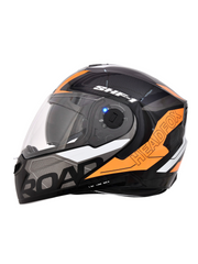 N2 Air Road Matt Orange Smart Bluetooth Flip-up Double Visor Helmet