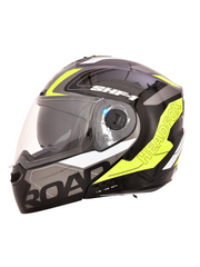 N2 Air Road Matt Yellow Smart Bluetooth Flip-up Double Visor Helmet