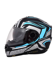 N2 FLASH Air METRO Smart Bluetooth Flip-Up Double Visor Helmet Matte Blue