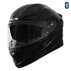N2F Sharp Smart Bluetooth Full Face Helmet for Man & Women for Bike with Dual Visor, Aircraft Light, Noise Cancellation, Voice Assistance & GPS