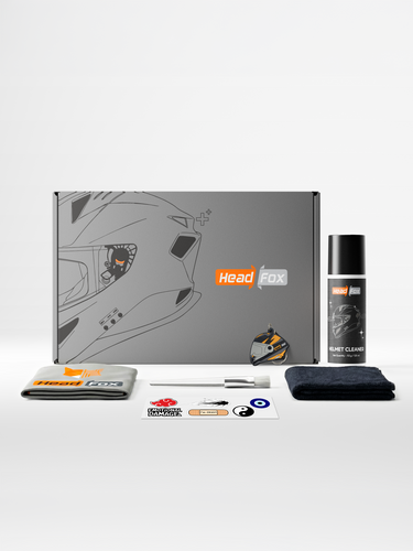 Helmet Cleaning Kit with Foam Spray, Cloth, Cover & Keychain for Bike