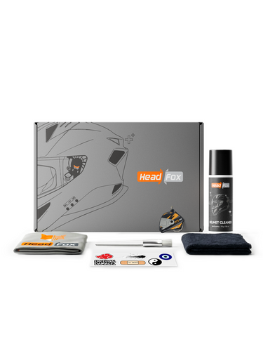 Helmet Cleaning Kit with Foam Spray, Cloth, Cover & Keychain for Bike