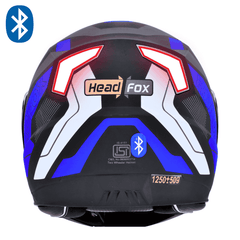 N2 Air Road Matt Blue Smart Bluetooth Flip-up Double Visor Helmet