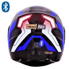 N2 Air Road Glossy Blue Smart Bluetooth Flip-up Double Visor Helmet