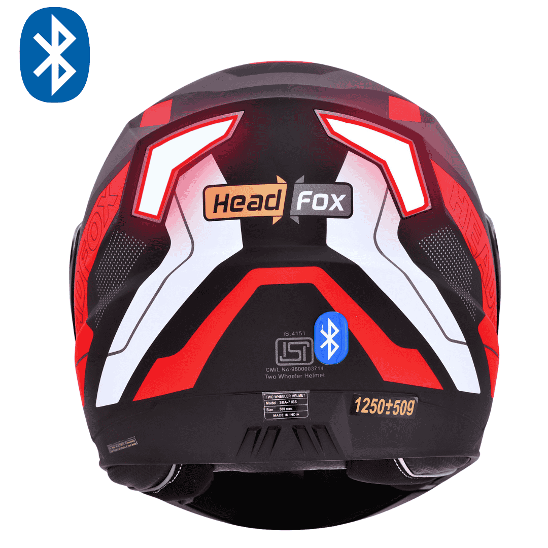 N2 Air Road Matt Red Smart Bluetooth Flip-up Double Visor Helmet