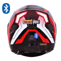 N2 Air Road Glossy Red Smart Bluetooth Flip-up Double Visor Helmet