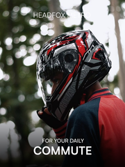 N2 FLASH Air METRO Glossy Red Smart Bluetooth Flip-Up Double Visor Helmet
