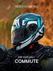 N2 FLASH Air METRO Smart Bluetooth Flip-Up Double Visor Helmet Matte Blue