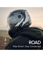 N2 Air Road Smart Bluetooth Flip-up Double Visor Helmet Glossy Grey