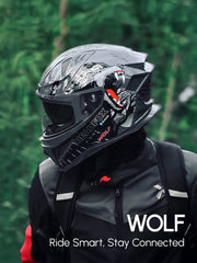 Wolf Smart Bluetooth Helmet with Music, Calls, GPS & ENC