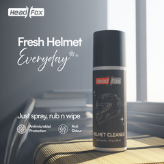 Helmet Cleaner Spray, Anti-Bacterial Foam, Safe for Hair & Skin Clean