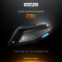 F20 Smart Helmet Bluetooth Headset with Mic | Voice Assistant & Siri Support | Noise Cancellation | Long Battery Backup | IPX6 Waterproof | Compatible with All Helmets | Android & iOS