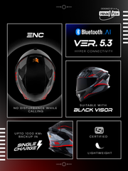 Track Smart Bluetooth Helmet For Men & Women| ISI Certified, Music & Calls