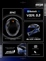 Track Smart Bluetooth Helmet For Men & Women| ISI Certified, Music & Calls