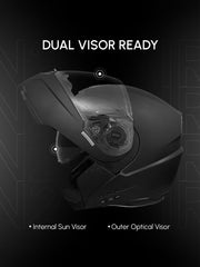 N2 Air  Flip-Up Bluetooth Helmet | Voice Assist, Dual Visor | Black