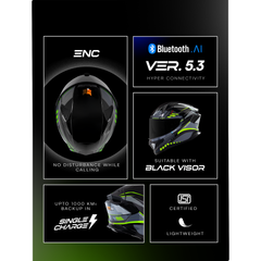 Track Smart Bluetooth Helmet For Men & Women| ISI Certified, Music & Calls