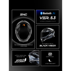 Track Smart Bluetooth Helmet For Men & Women| ISI Certified, Music & Calls