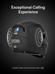 N2 Air Dashing Black Smart Bluetooth Flip-up Double Visor Helmet