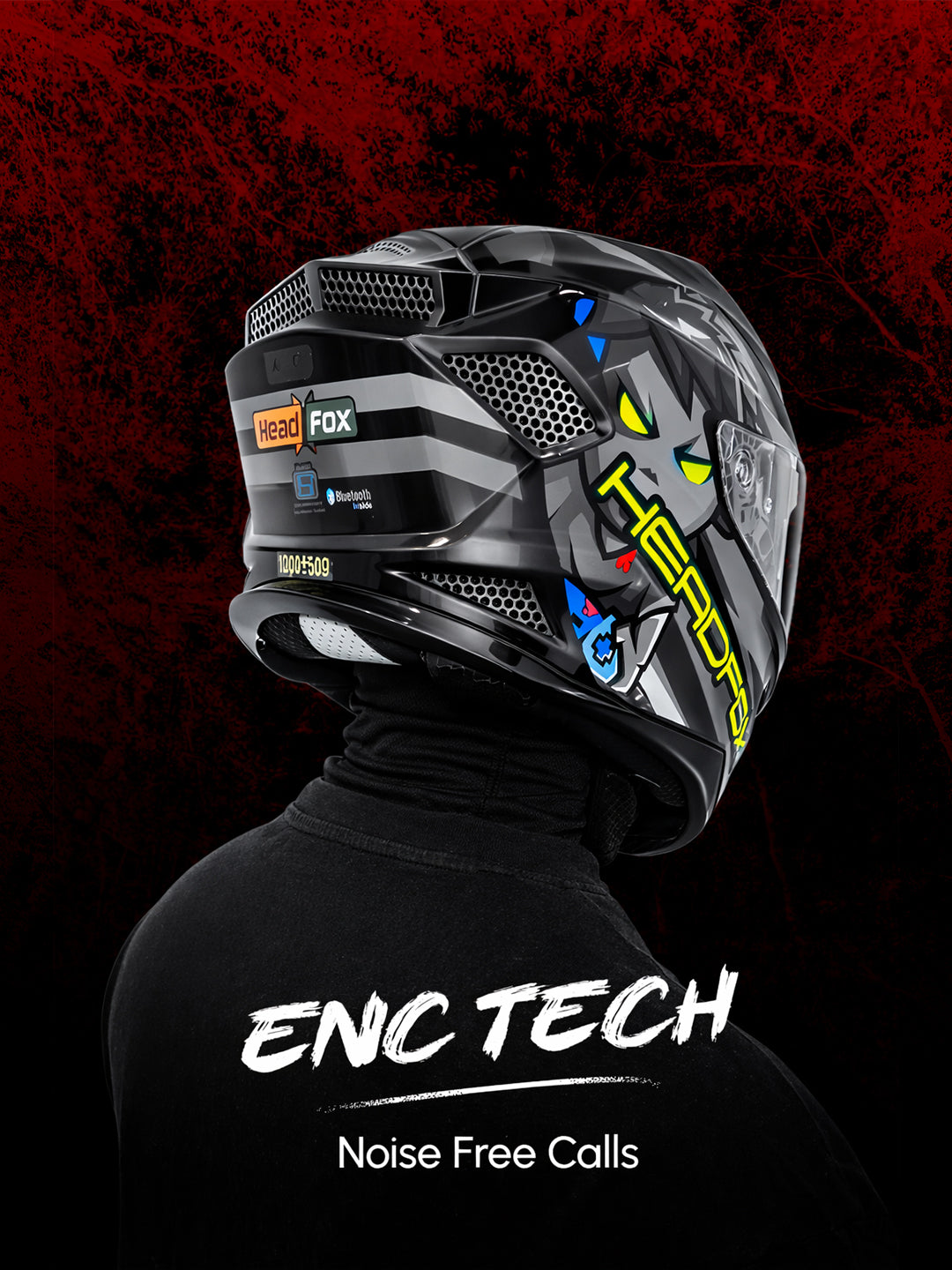 Shady Bluetooth Full Face Helmet with Voice Assist, GPS & ENC