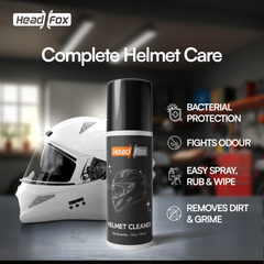Helmet Cleaner Spray, Anti-Bacterial Foam, Safe for Hair & Skin Clean