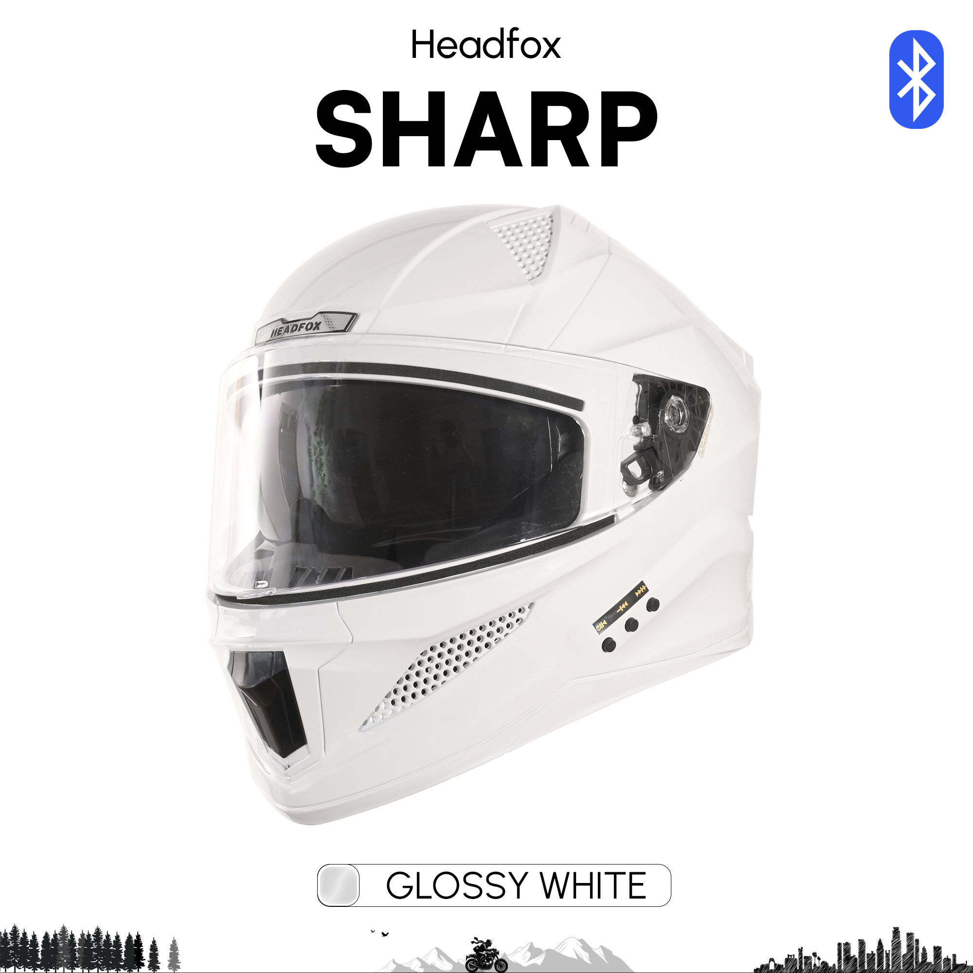 N2F Sharp Smart Bluetooth Full Face Helmet for Man Women for