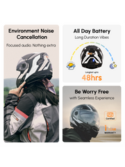N2 Air Road Smart Bluetooth Flip-up Double Visor Helmet Glossy Grey