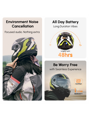 N2 Air Road Matt Yellow Smart Bluetooth Flip-up Double Visor Helmet