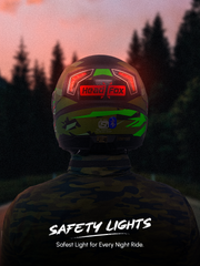 N2 Air Winner Matt Green Smart Bluetooth Flip-up Double Visor Helmet