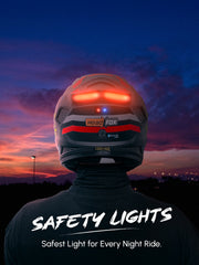 HeadFox Shady Smart Bluetooth Helmet  Full Face with Voice Assistant & LED Blinker