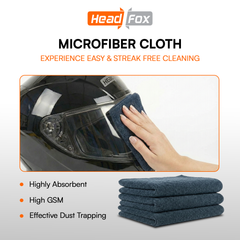 Helmet Cleaning Kit with Foam Spray, Cloth, Cover & Keychain for Bike