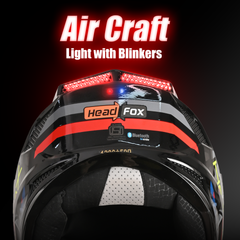 HEADFOX N2 Flash Shady Smart Bluetooth Full Face Helmet for Man & Women for Sports Bike with Aircraft Light, Noise Cancellation, Voice Assistance & GPS