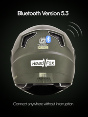 N2 Air Dashing Battle Green Smart Bluetooth Flip-up Double Visor Helmet