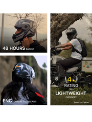N2 FLASH Air METRO Smart Bluetooth Flip-Up Double Visor Helmet Matte Grey