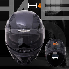 N2 Flash Wolf AI Smart Bluetooth Helmet for Men with Subwoofer, ENC, GPS & Calls