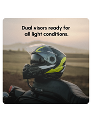 N2 Air Road Smart Bluetooth Flip-up Double Visor Helmet Glossy Yellow