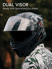 Wolf Smart Bluetooth Helmet with Music, Calls, GPS & ENC