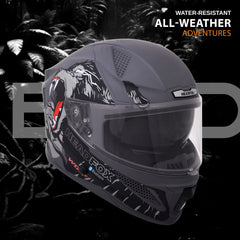 N2 Flash Wolf AI Smart Bluetooth Helmet for Men & Women with Music, ENC, GPS & Calls (Matte Grey)