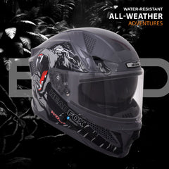 N2 Flash Wolf AI Smart Bluetooth Helmet for Men with Subwoofer, ENC, GPS & Calls