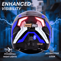 N2 Air Road Glossy Blue Smart Bluetooth Flip-up Double Visor Helmet