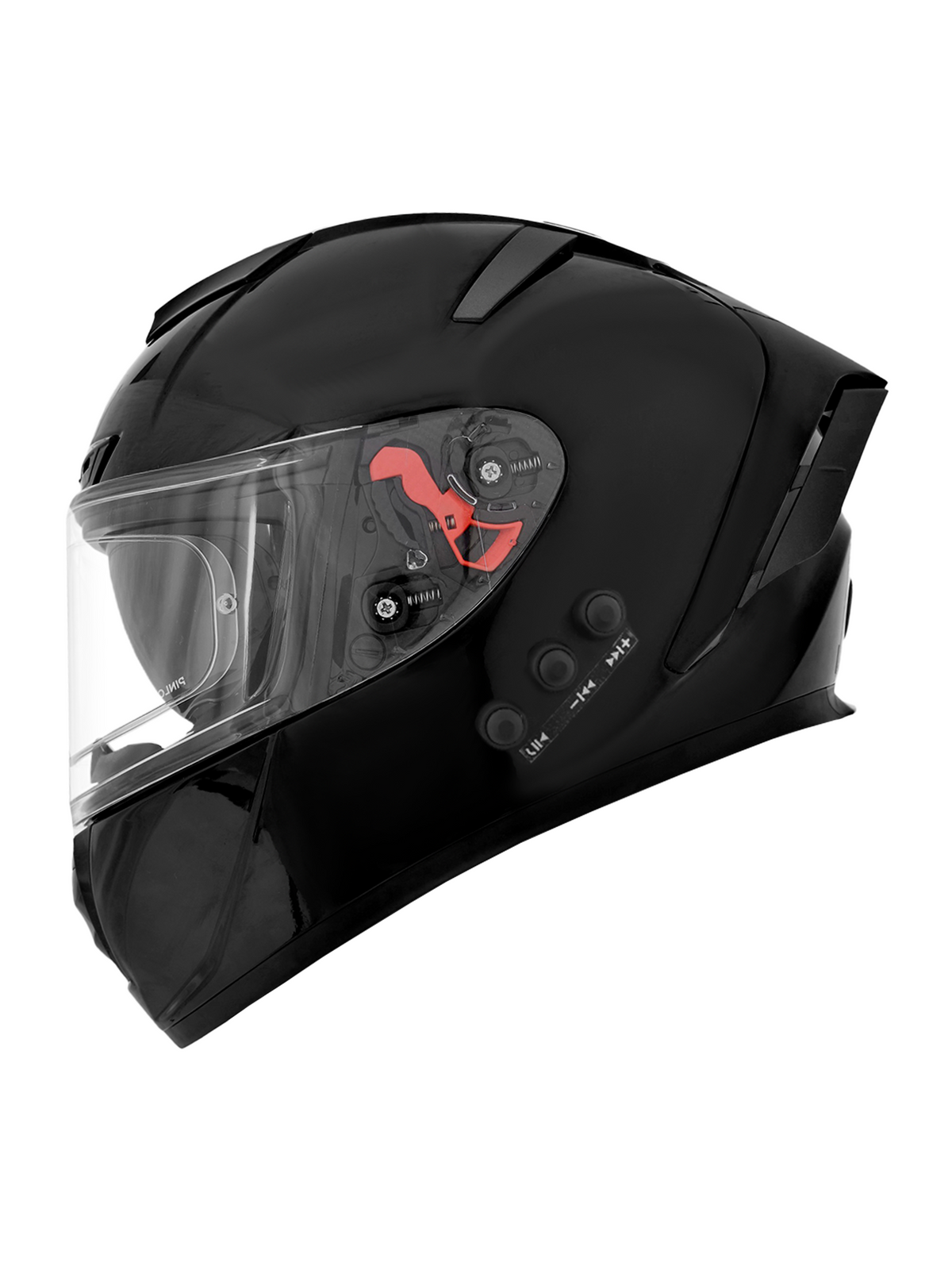 H4 BRO1 Gloss Black Smart Bluetooth Full-face Double Visor Helmet