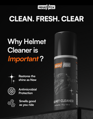Helmet Cleaning Kit with Foam Spray, Cloth, Cover & Keychain for Bike