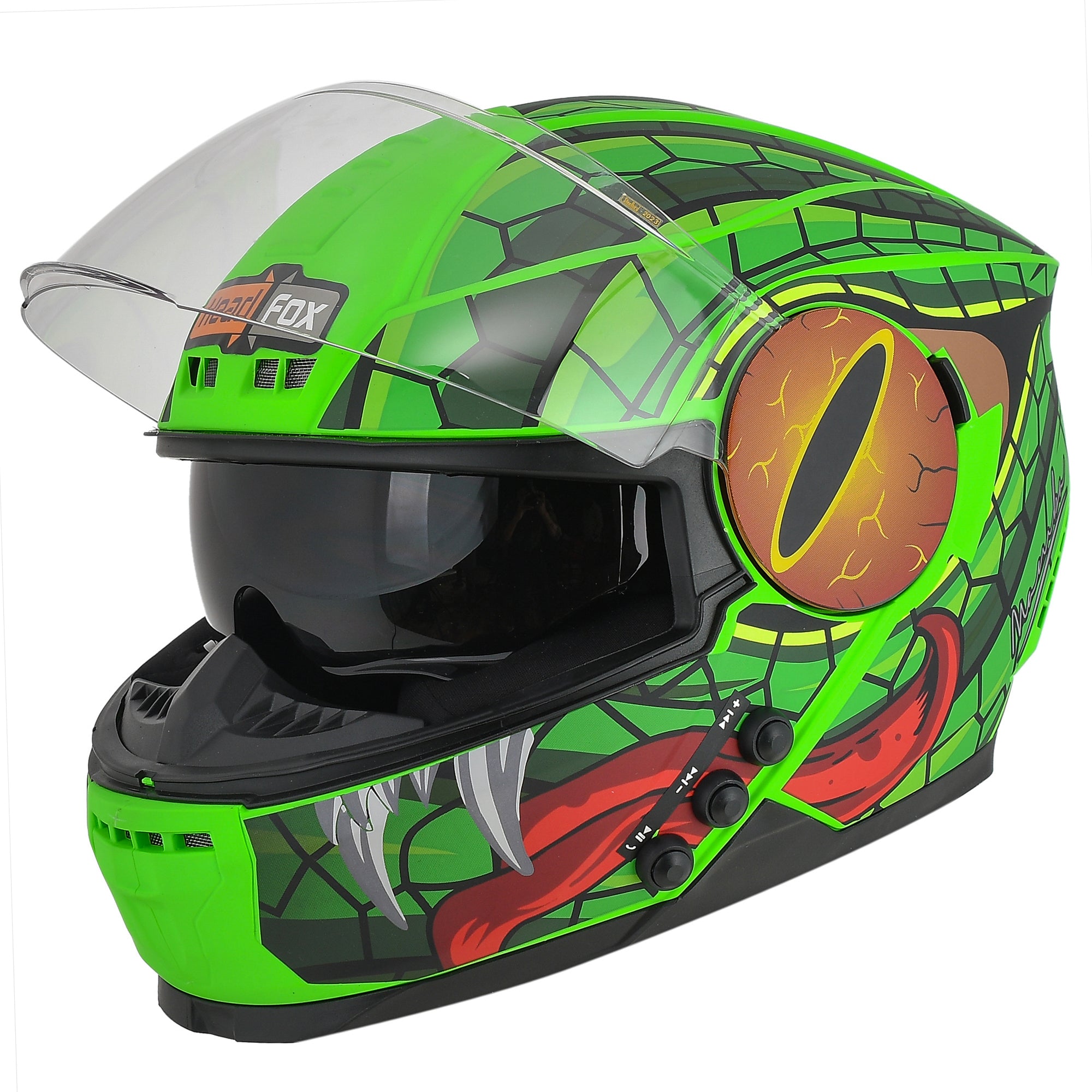 H4 Air Mamba Green Smart Bluetooth Full-face Double Visor Helmet