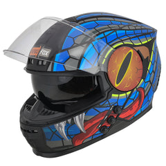 H4 Air Mamba Matt Blue Smart Bluetooth Full-face Double Visor Helmet