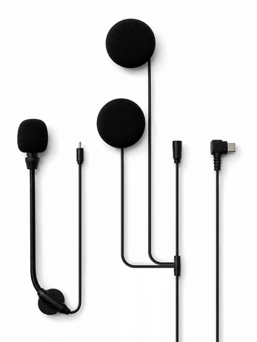 HEADFOX F20 Replacement Headphone & Microphone Kit | Original Speaker & Boom Mic for F20 Bluetooth Helmet Device