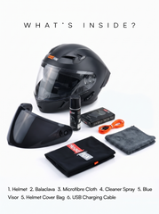 Tarmac Smart Bluetooth Full Face Helmet For Bike DOT Certified