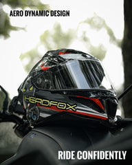 HEADFOX N2 Flash Shady Smart Bluetooth Full Face Helmet for Man & Women for Sports Bike with Aircraft Light, Noise Cancellation, Voice Assistance & GPS