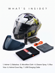 Tarmac Thala Smart Bluetooth Full Face Helmet For Bike DOT Certified
