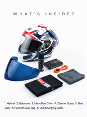 Tarmac Phantom Smart Bluetooth Full Face Helmet For Bike DOT Certified